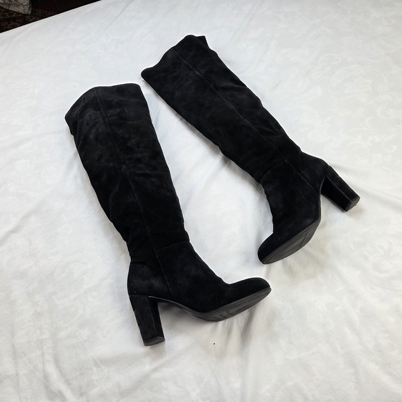 Franco Sarto L-Hesperia Black Suede Over the Knee Boots Size 9 - Picture 4 of 14